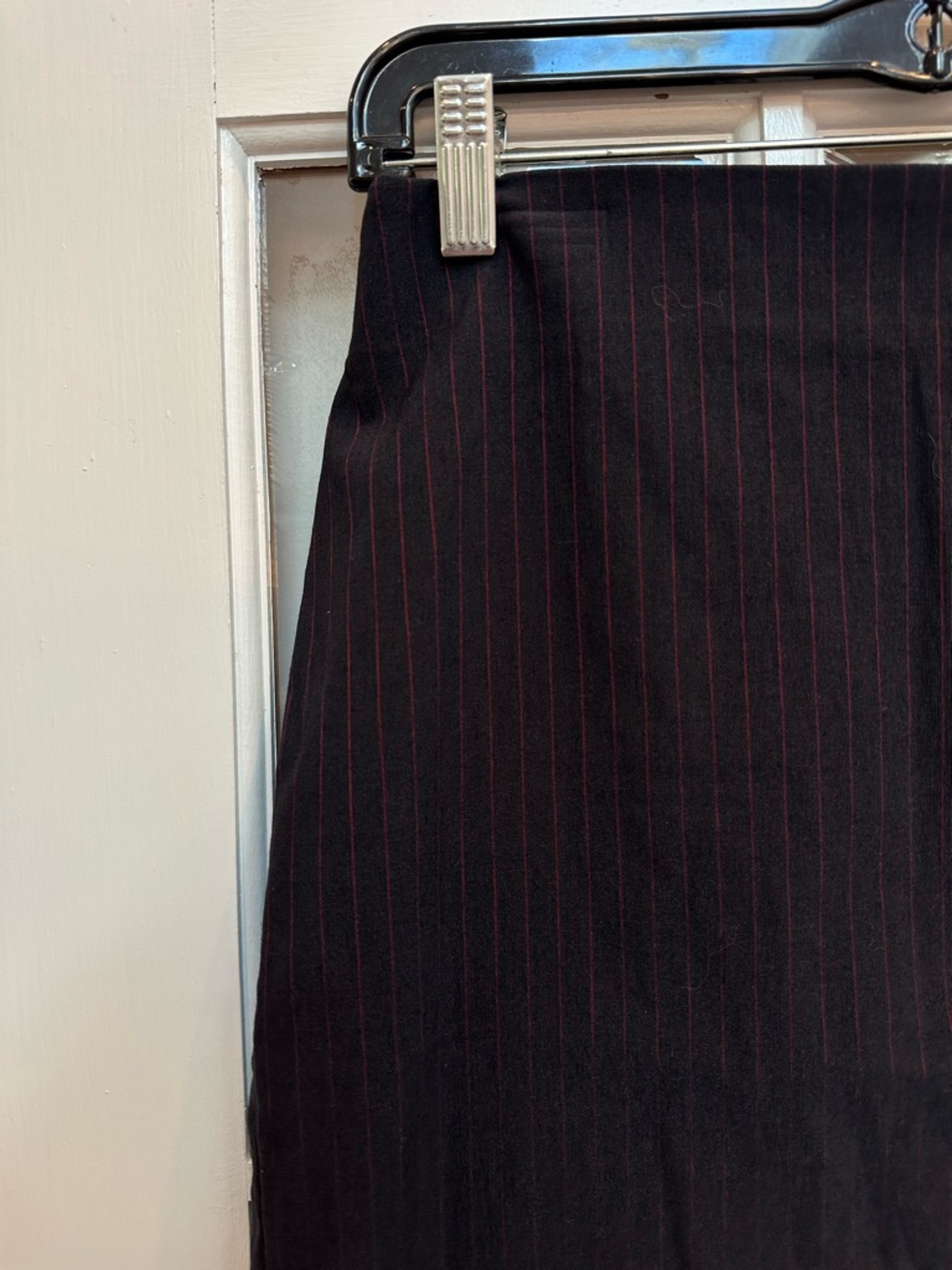 Vintage Betsey Johnson Y2K Retro Pinup Rockabilly Pinstripe Pencil Skirt Size M - Picture 2 of 10